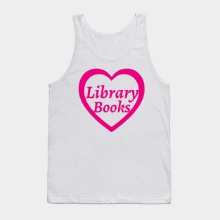 Library Books Heart Tank Top